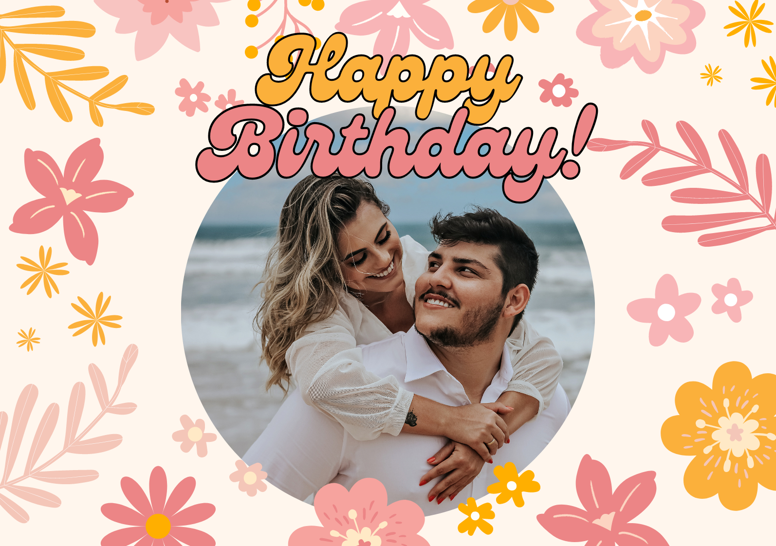 Happy birthday personalised image only label