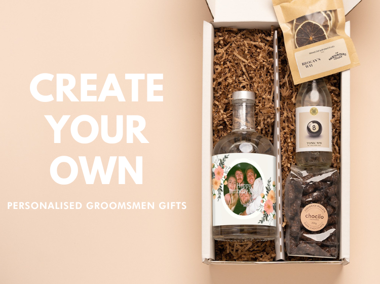 Personalised Alcohol Gifts For Groosmen. Gifts for Groosman With Personalised Alcohol Bottle.