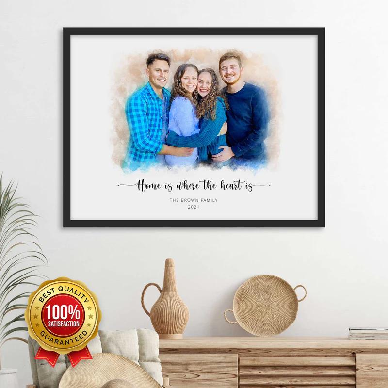 Customised Family Portrait Unique Mothers Day Gift