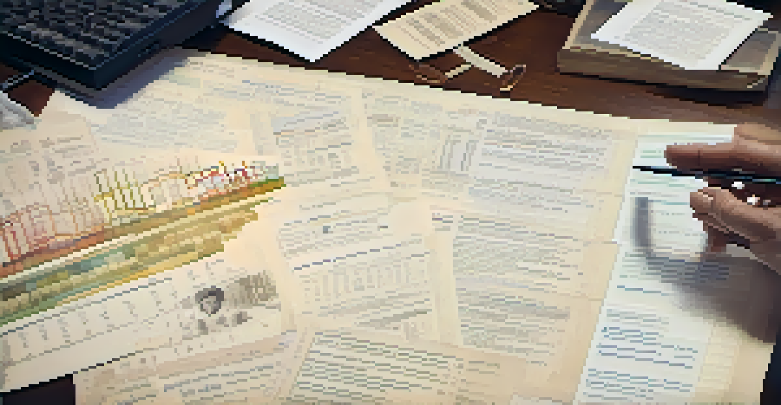 A close-up of hands holding a DNA test kit, surrounded by historical documents and a family tree chart.