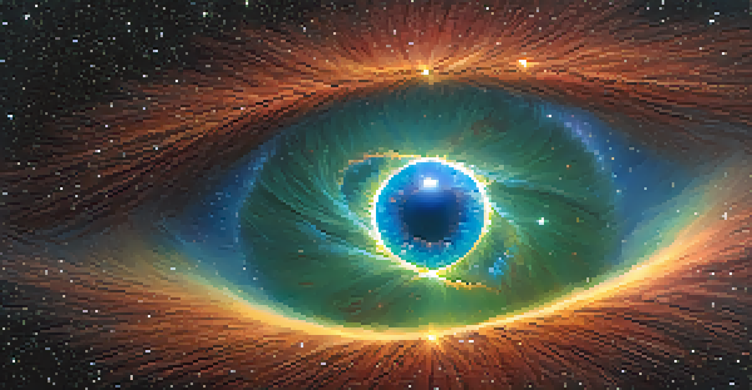 A detailed close-up of the Helix Nebula, showcasing its eye-like structure and vibrant colors.