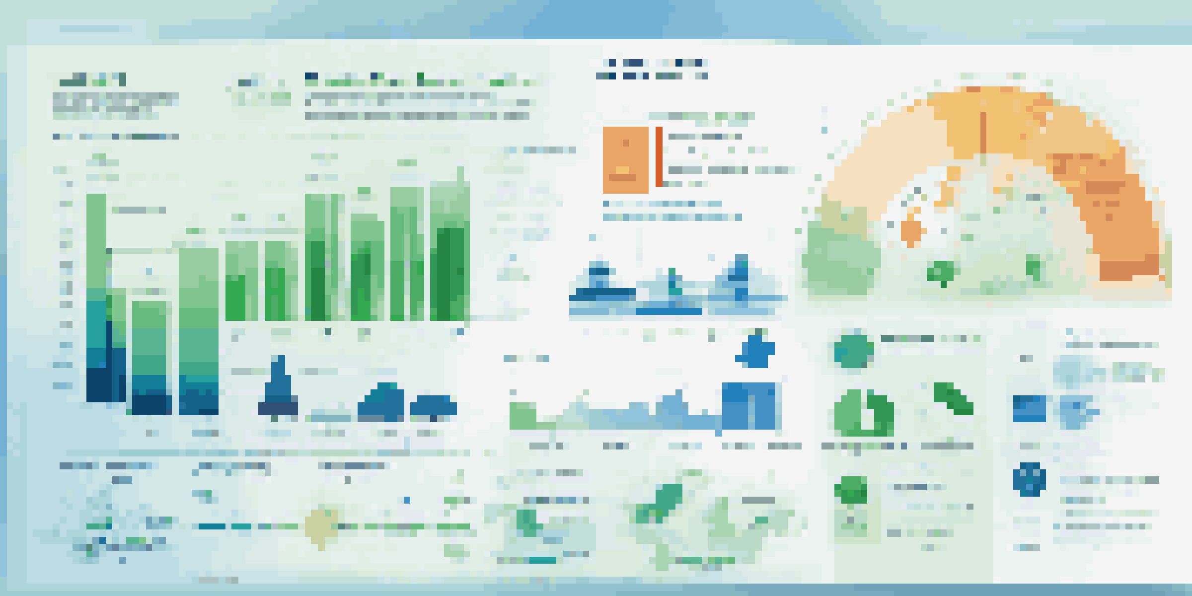 An infographic displaying complex data in a colorful design with icons and charts, focusing on clarity and visual appeal.