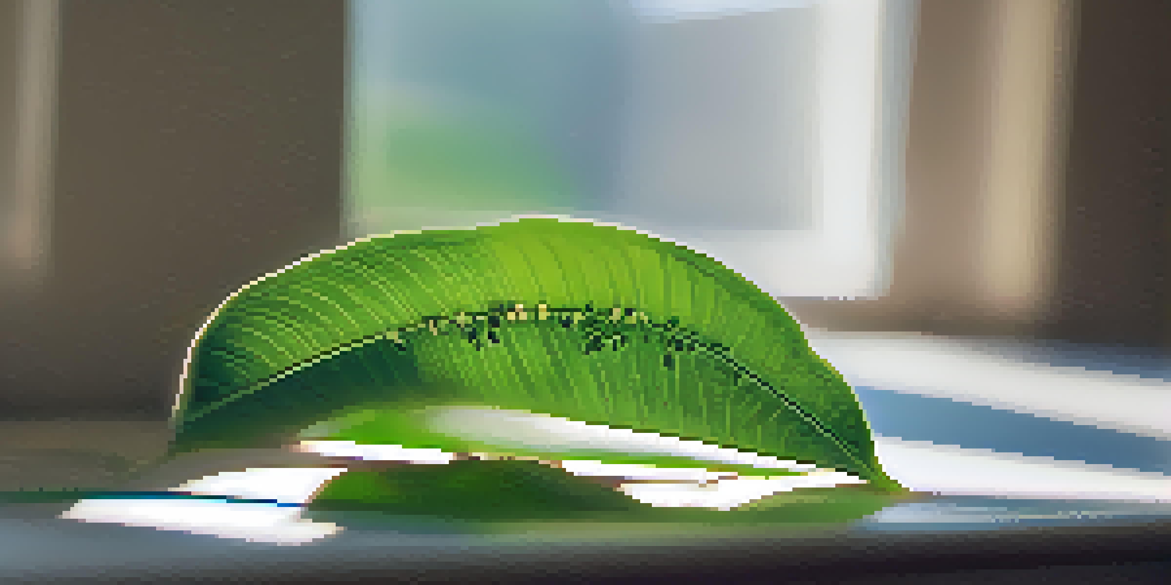A close-up of a healthy indoor plant with green leaves, showing tiny aphids on the underside of a leaf with soft lighting.