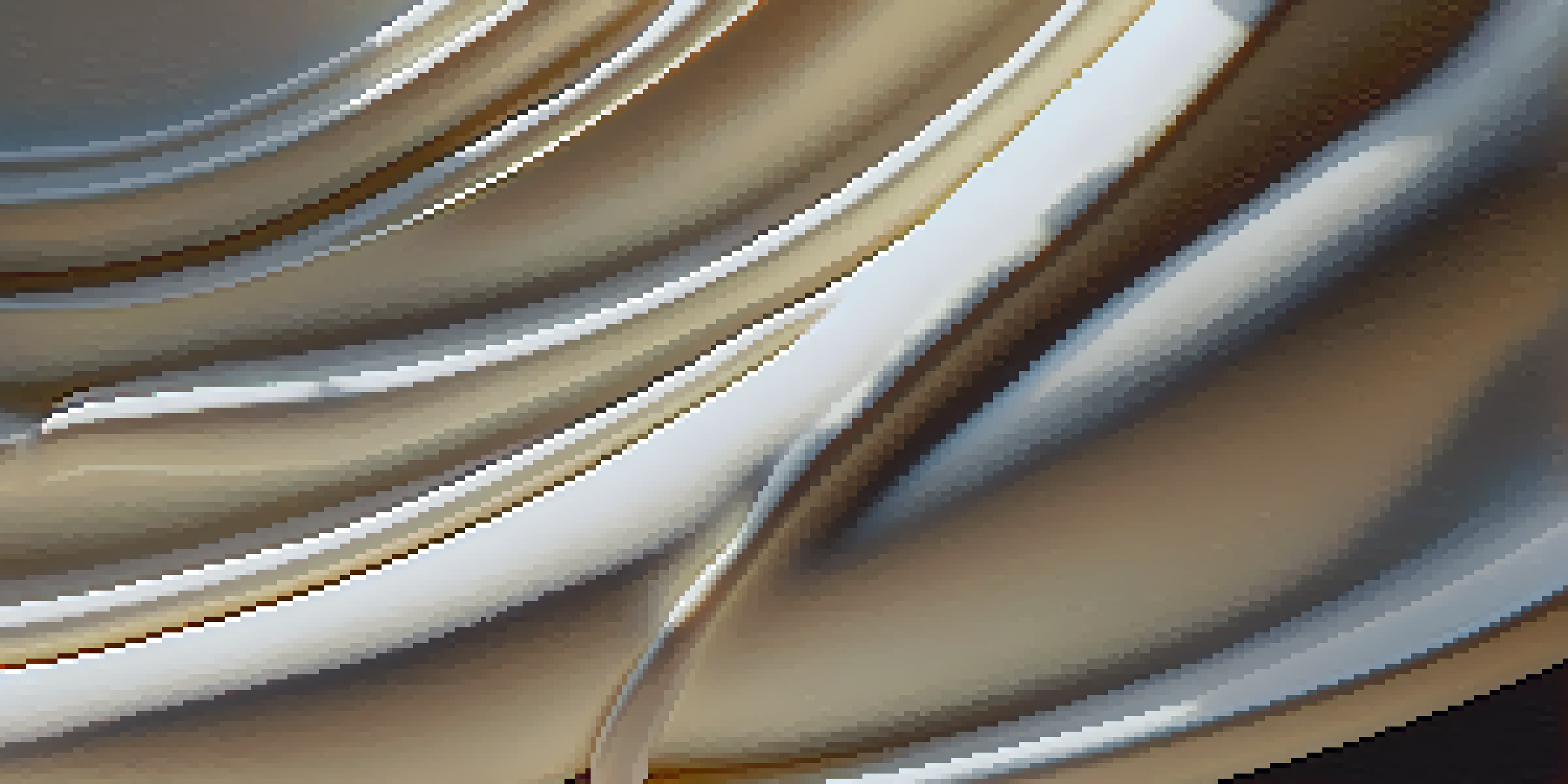 A close-up of a marble sculpture illuminated by warm light, highlighting its textures and details with soft shadows.