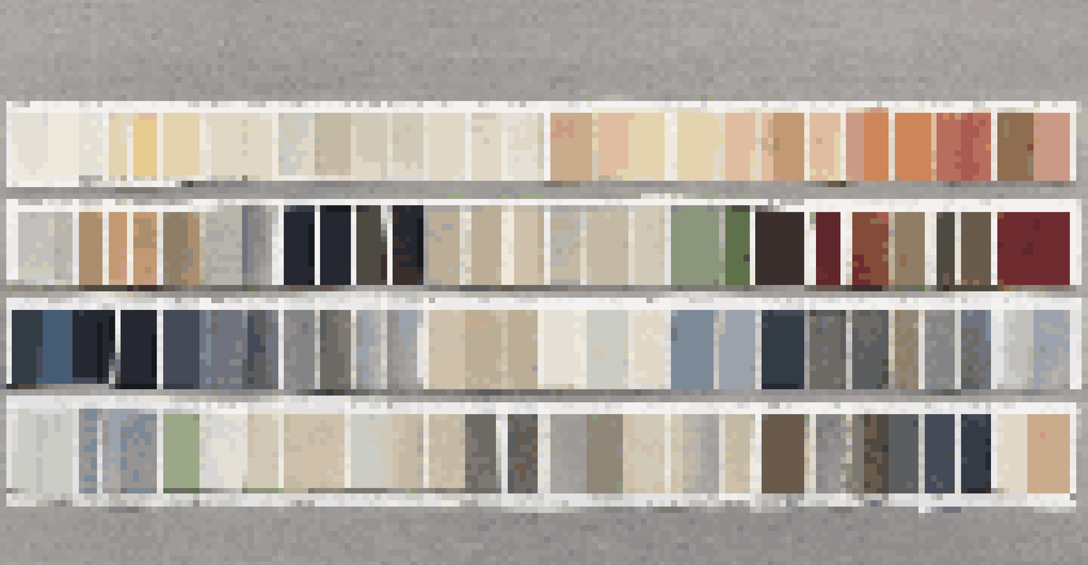 Fabric swatches displaying different seam finishes with labels.