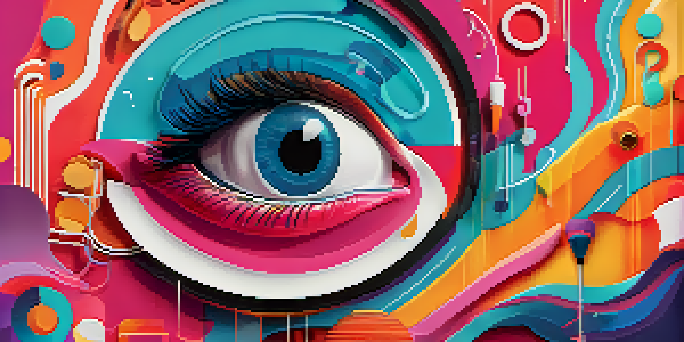 A vibrant social media graphic displaying podcast episode highlights with colorful abstract shapes.