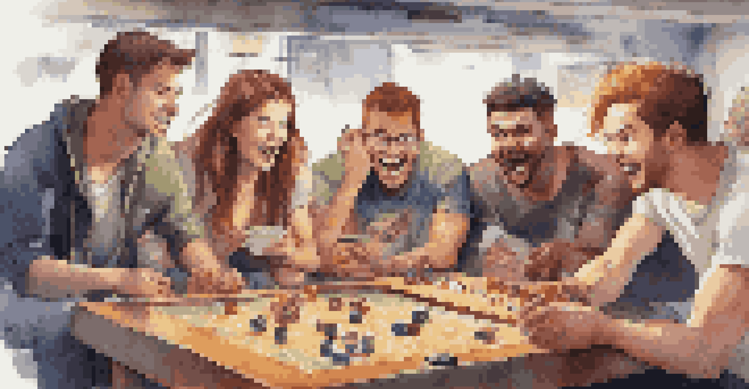 A group of friends playing video games in a competitive tournament, showcasing their excitement and focus with snacks and drinks around them.