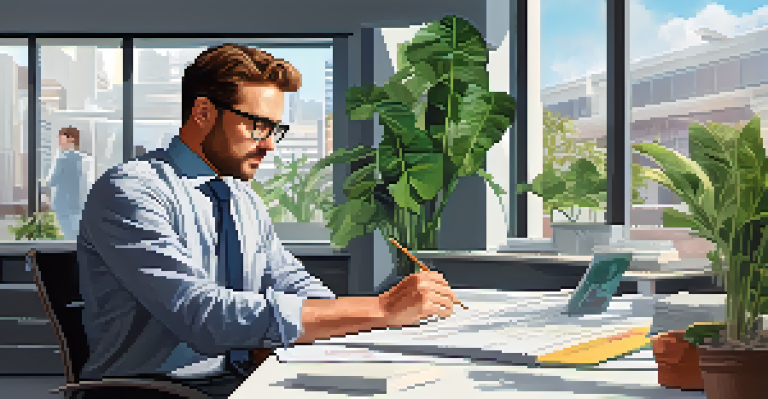 A casting director intently reviewing audition tapes in a modern office setting.