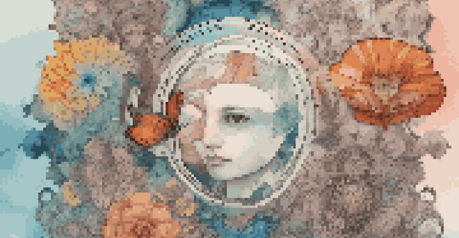 A digital art collage displaying different art techniques with vibrant colors and intricate details.