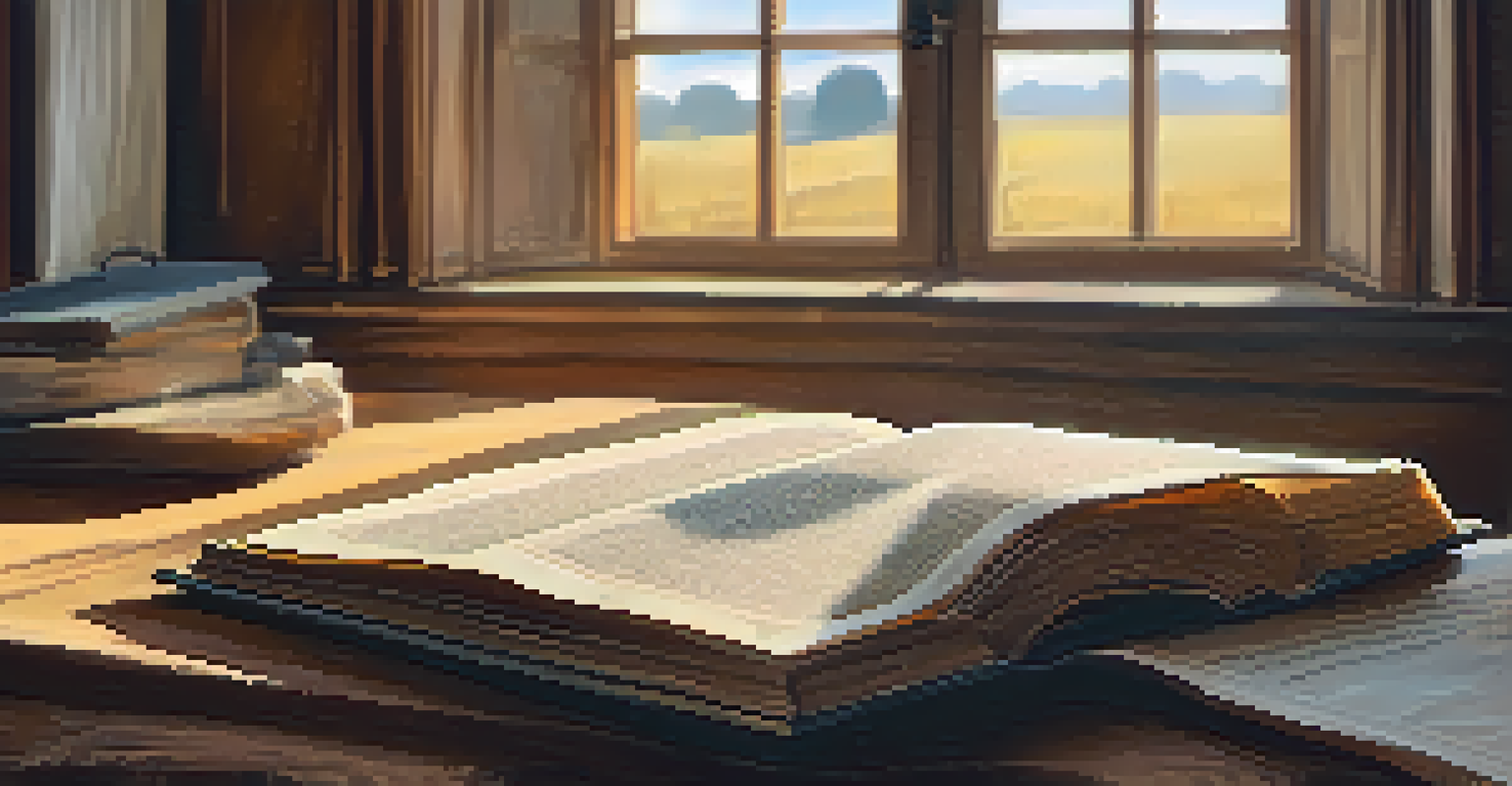 A close-up of an open history book with aged pages and illustrations, set on a wooden table in a cozy reading nook.