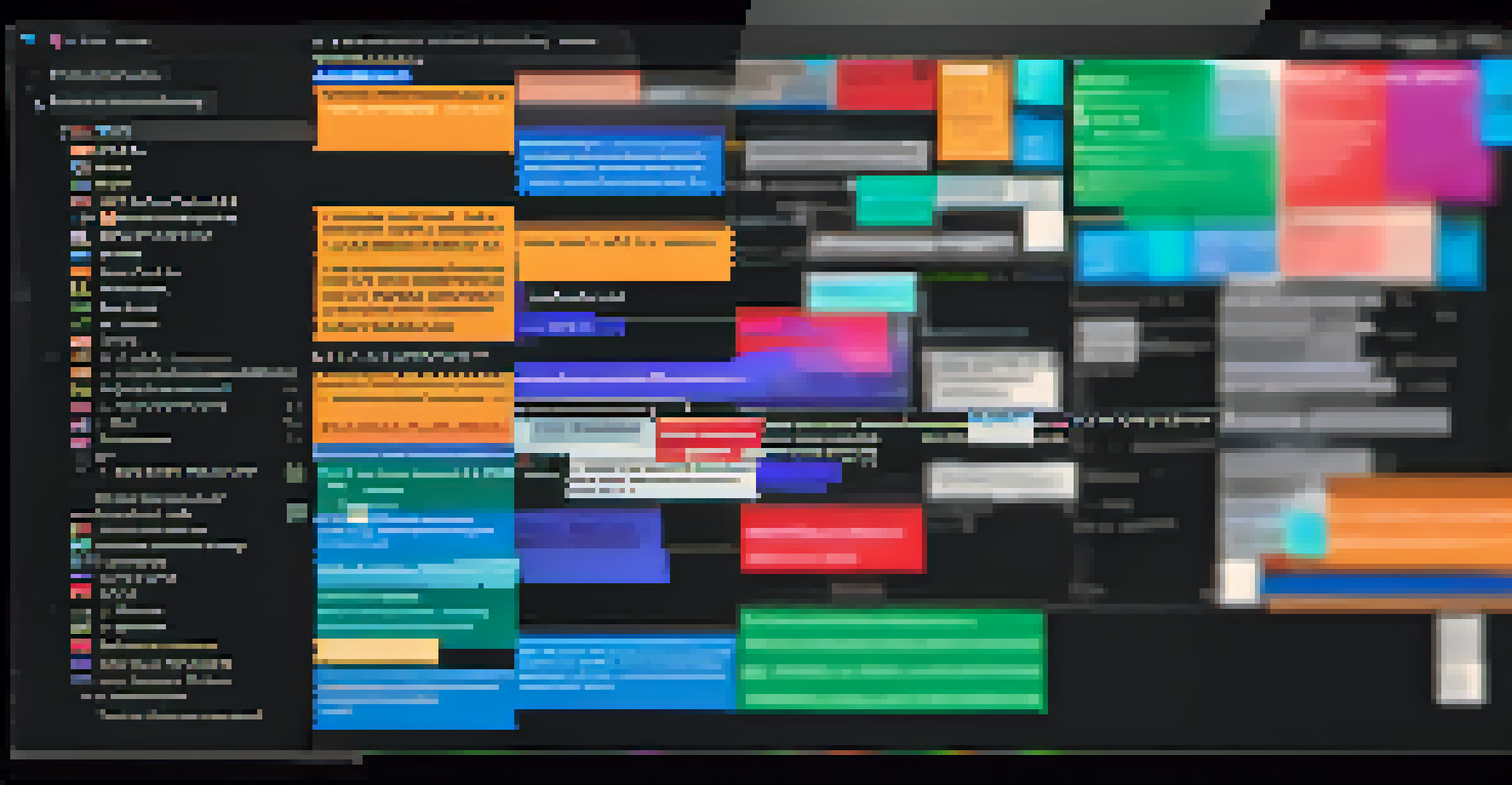 A close-up view of a computer screen showing a live collaborative coding environment with colorful code and user comments.