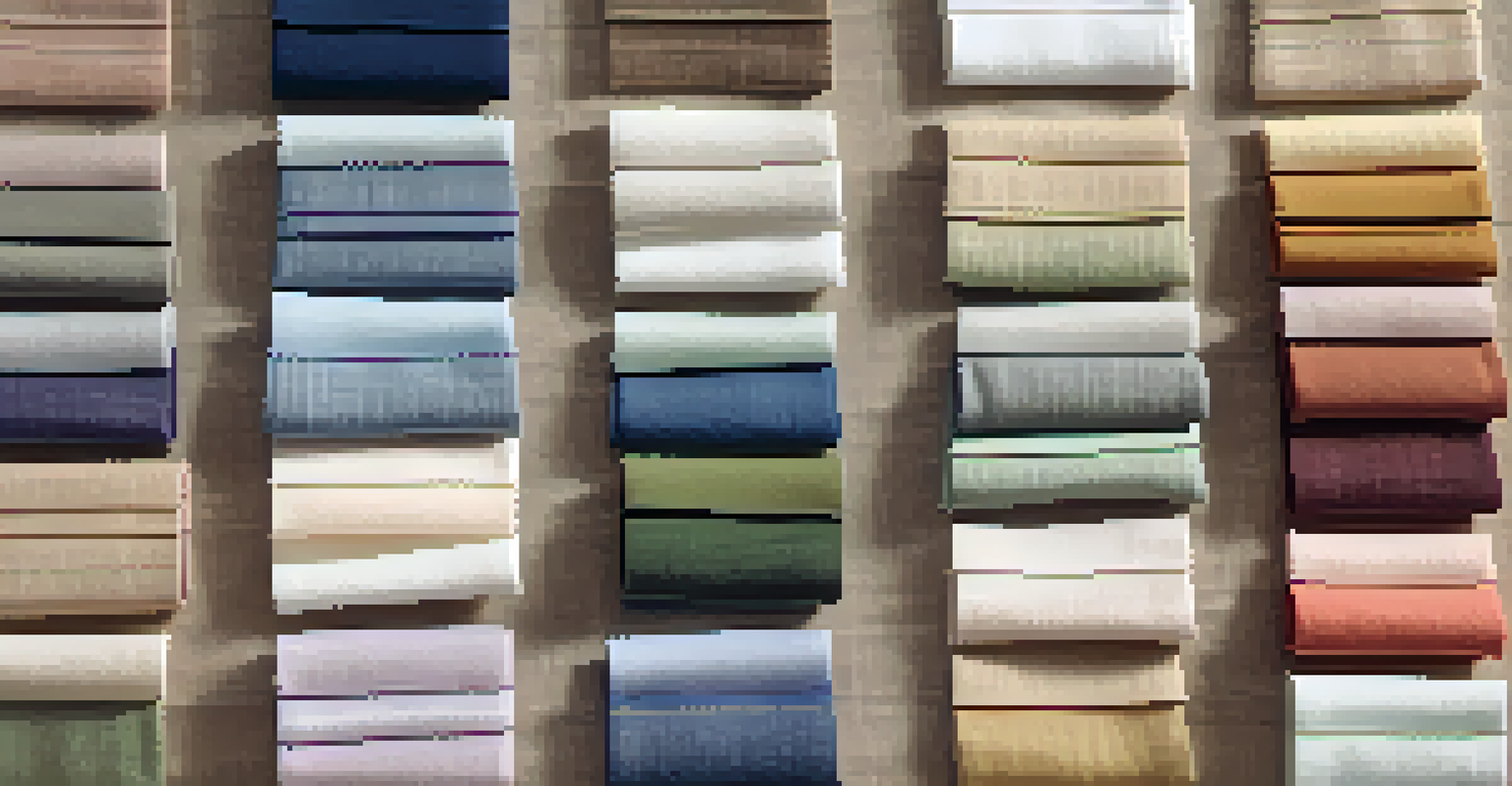 A collection of eco-friendly fabric swatches displayed on a linen backdrop.