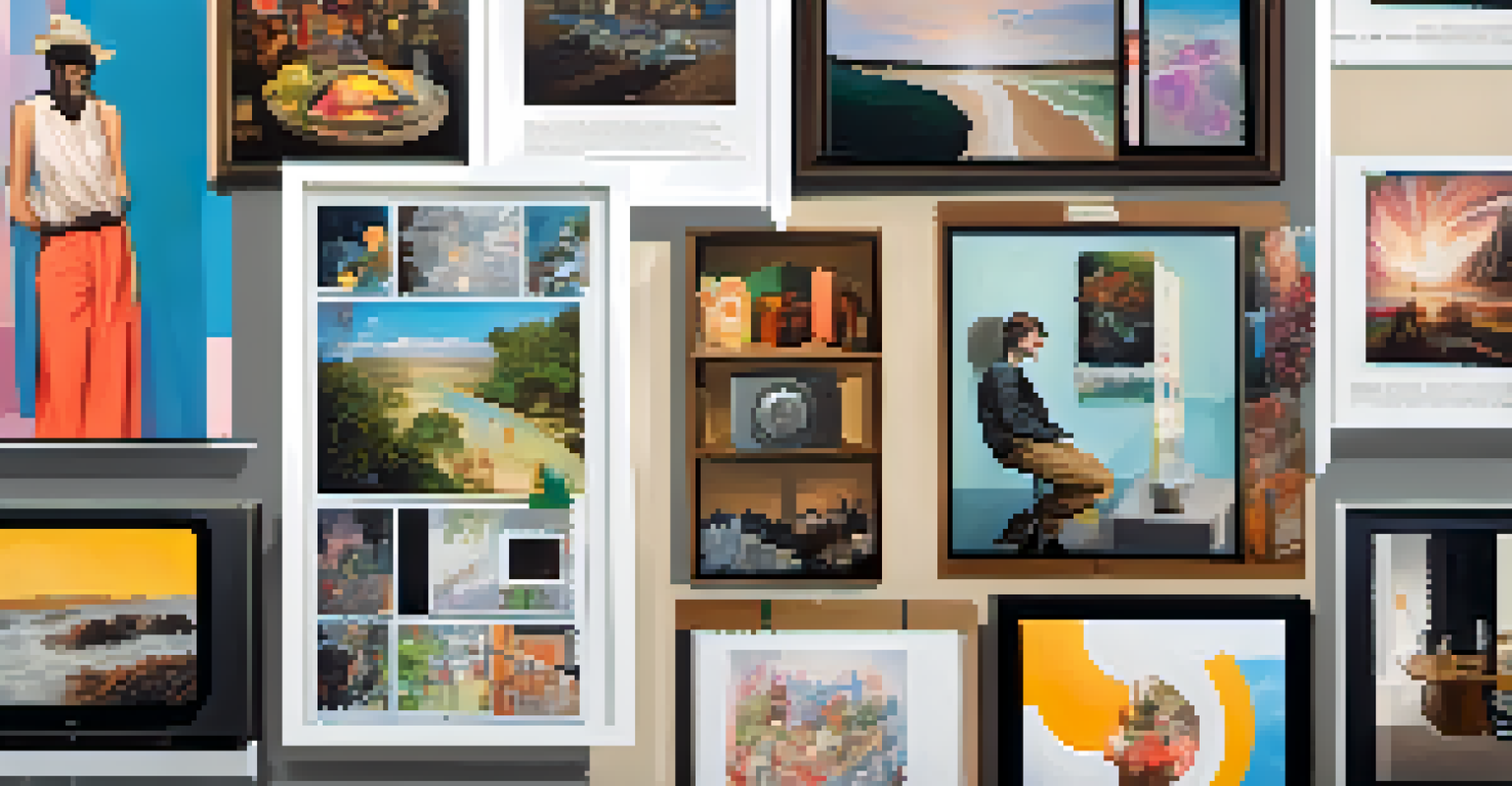 A collage of screens displaying diverse digital artworks and community interactions among artists.