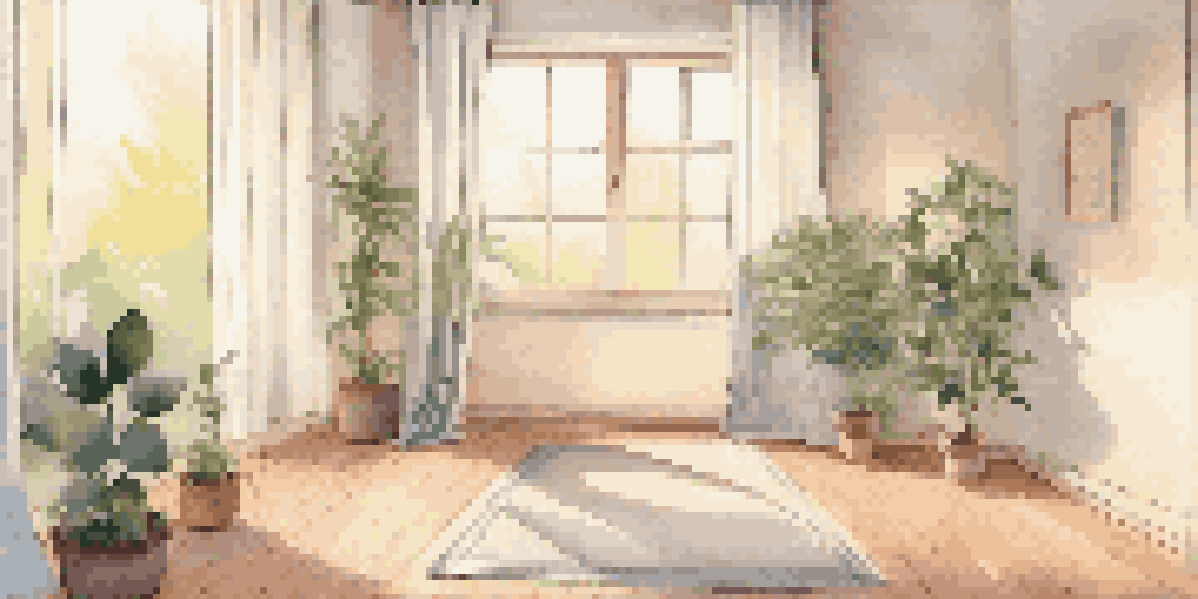 A peaceful yoga space with a yoga mat, cushions, and soft lighting, creating a calming atmosphere.