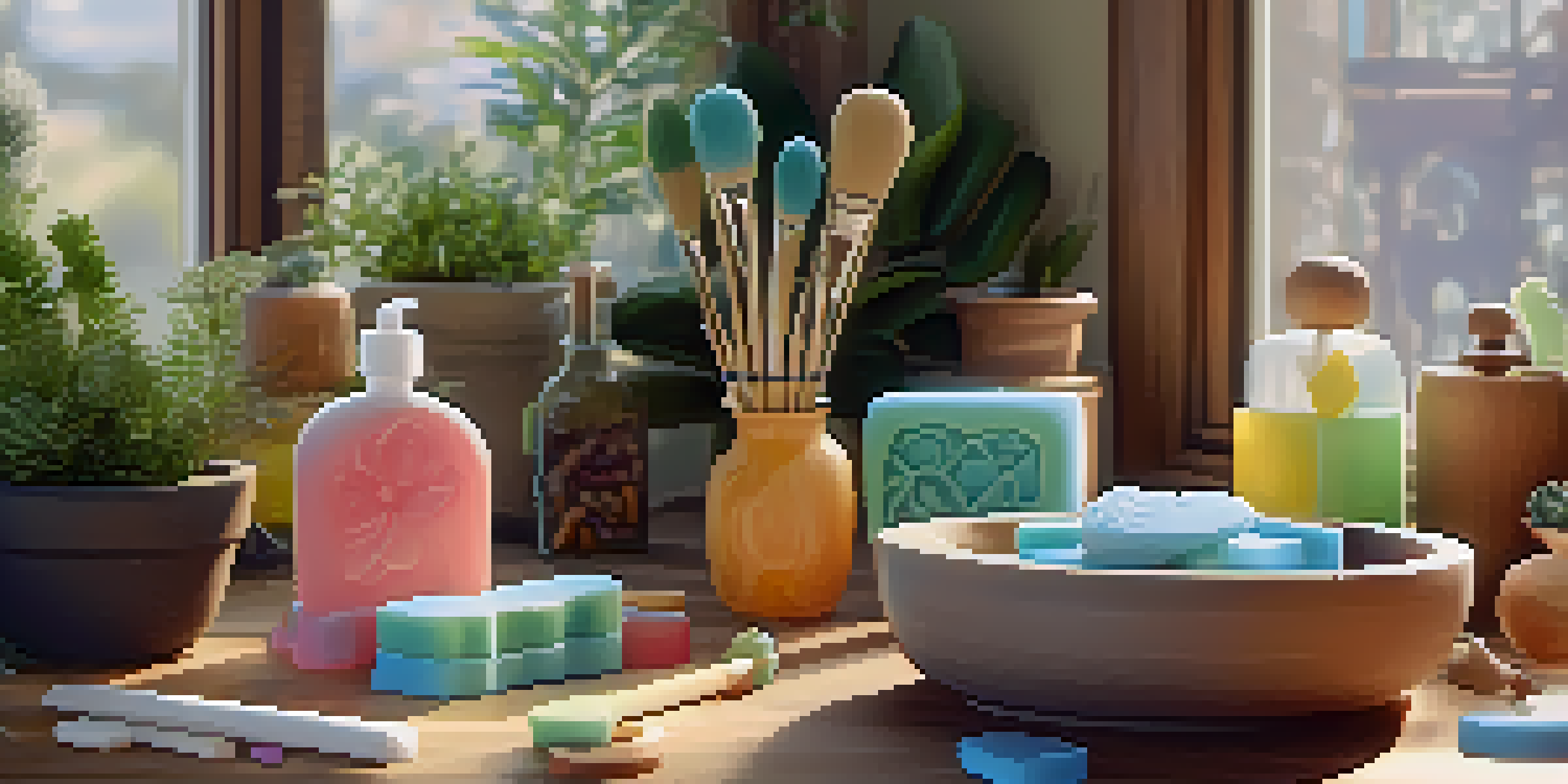 A bright and organized soap sculpting workspace with colorful materials and sketches.