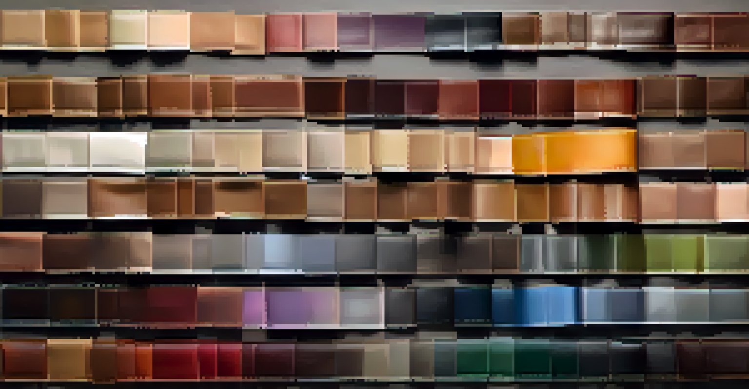 A variety of colorful leather swatches displayed on a soft fabric background.