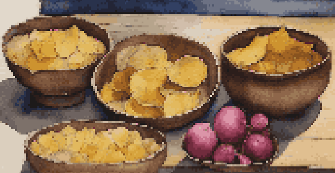 Close-up of vegetable-tanned leather pieces with natural dye colors from plants and fruits, displayed on a wooden table under soft lighting.