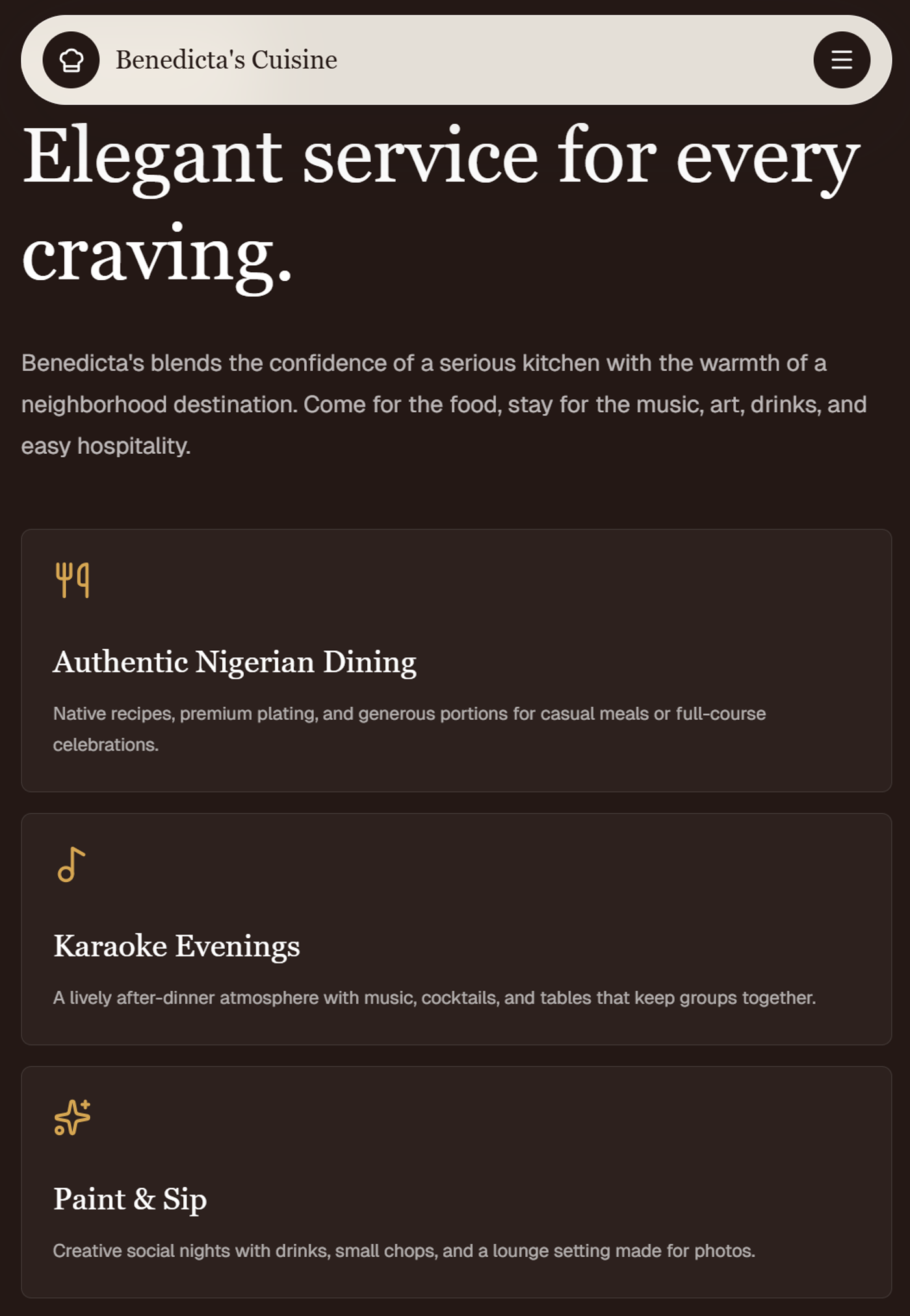 Benedicta's Cuisine screenshot 2