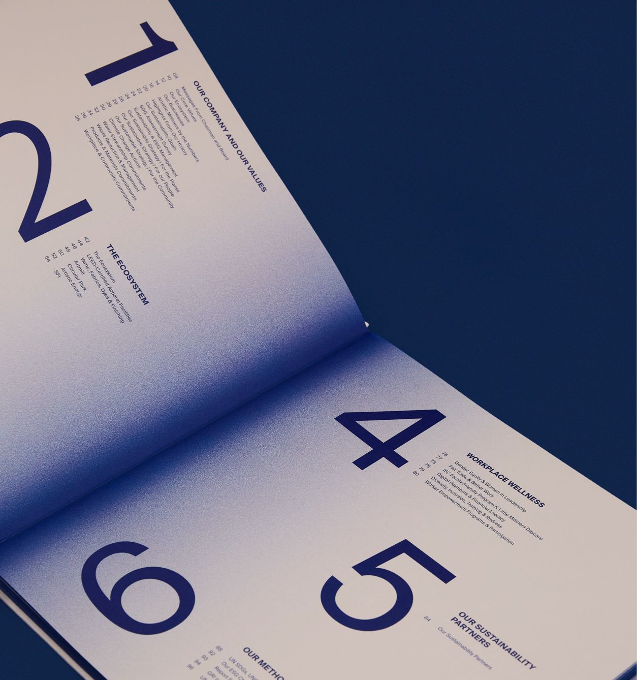 Corporate editorial typographic design