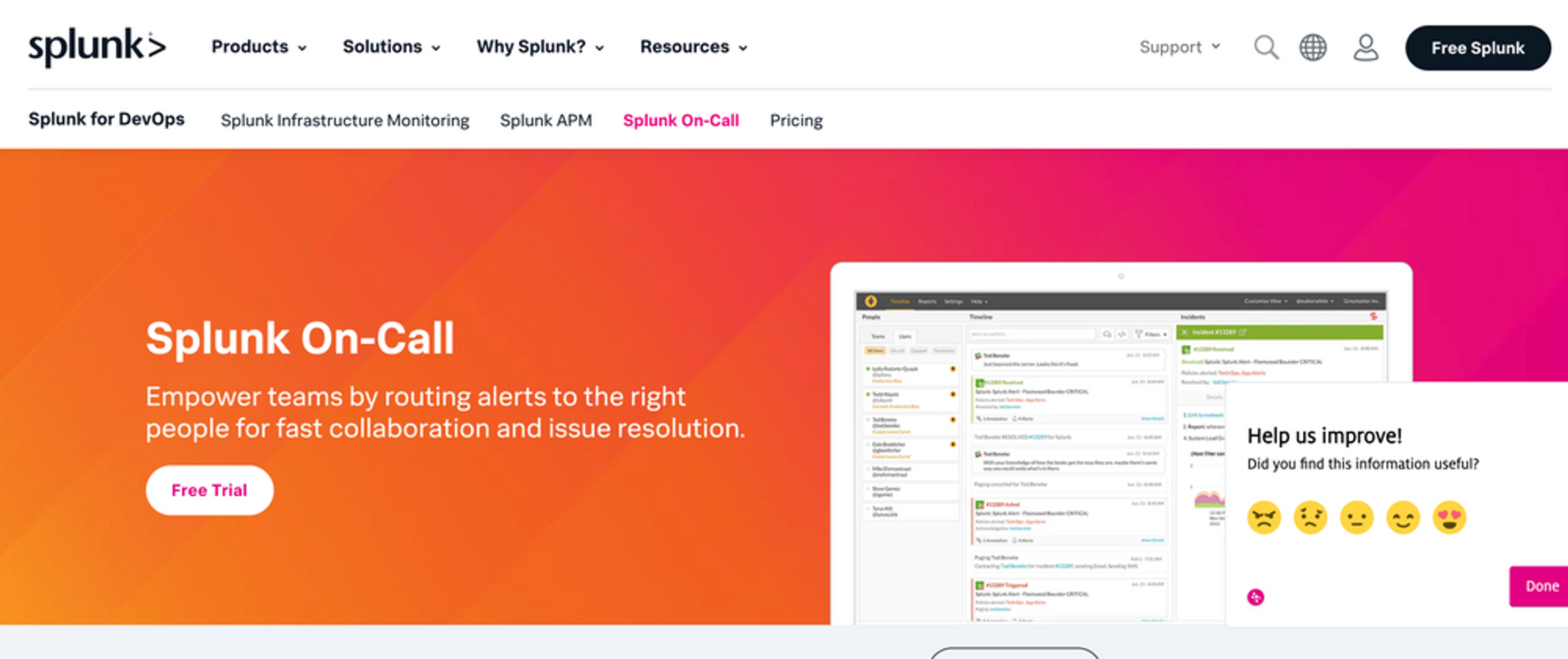 Splunk On-Call Screenshot