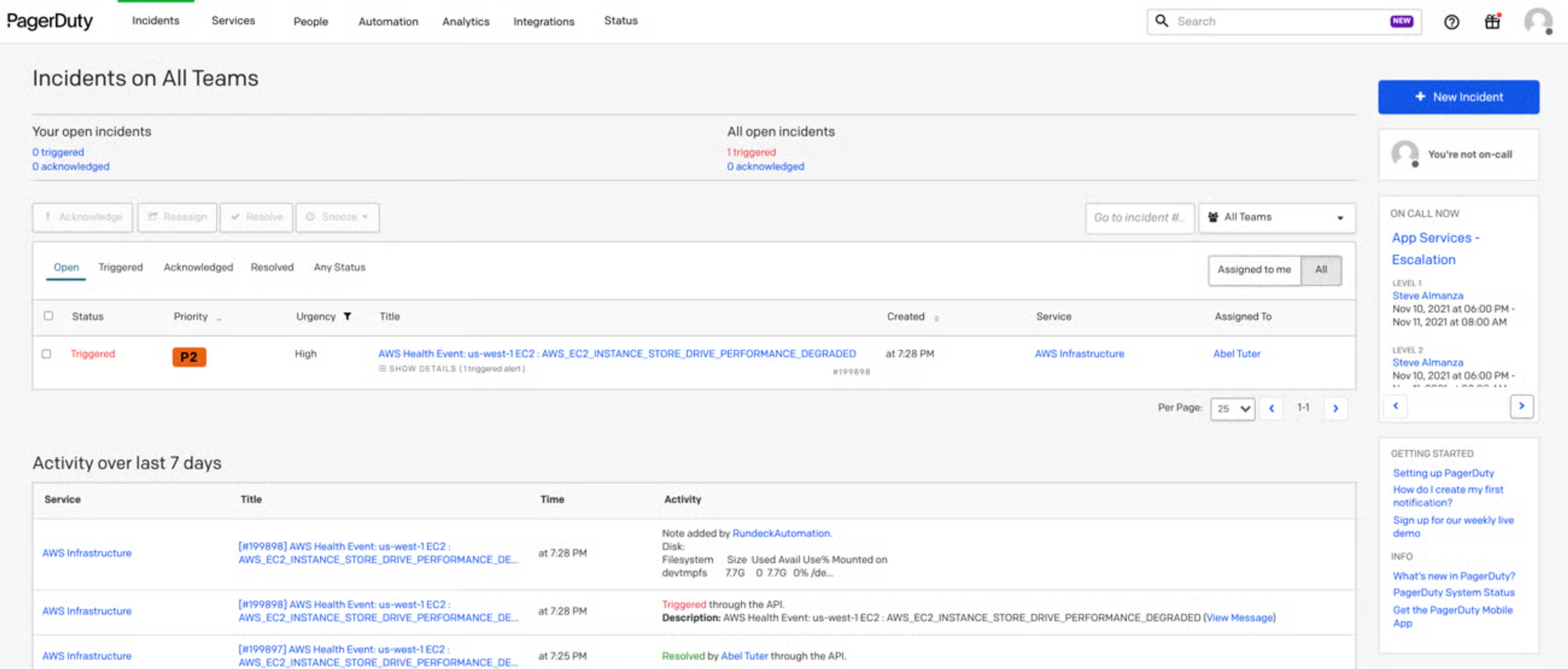 PagerDuty Screenshot