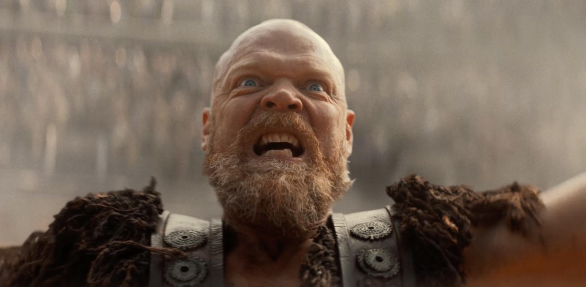 Close-up still shot of gladiator