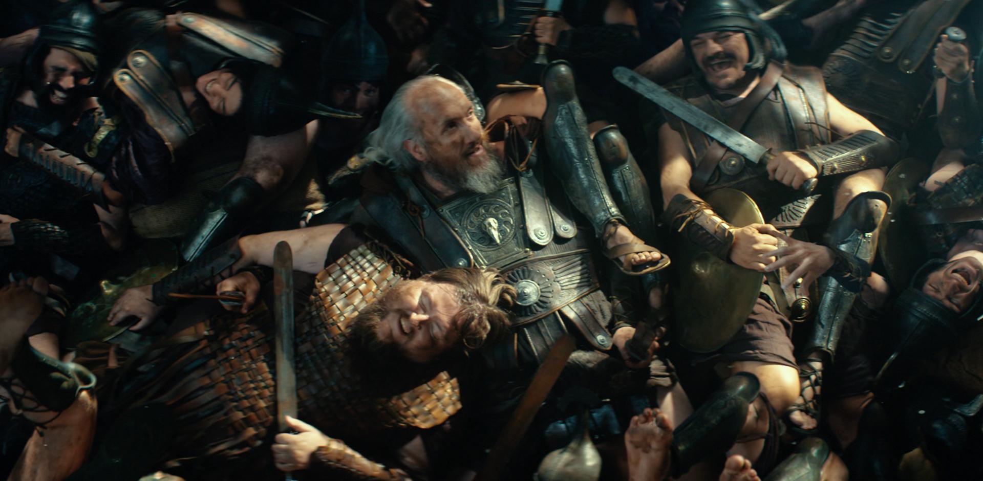 Greek soldiers hiding in the belly of the Trojan Horse