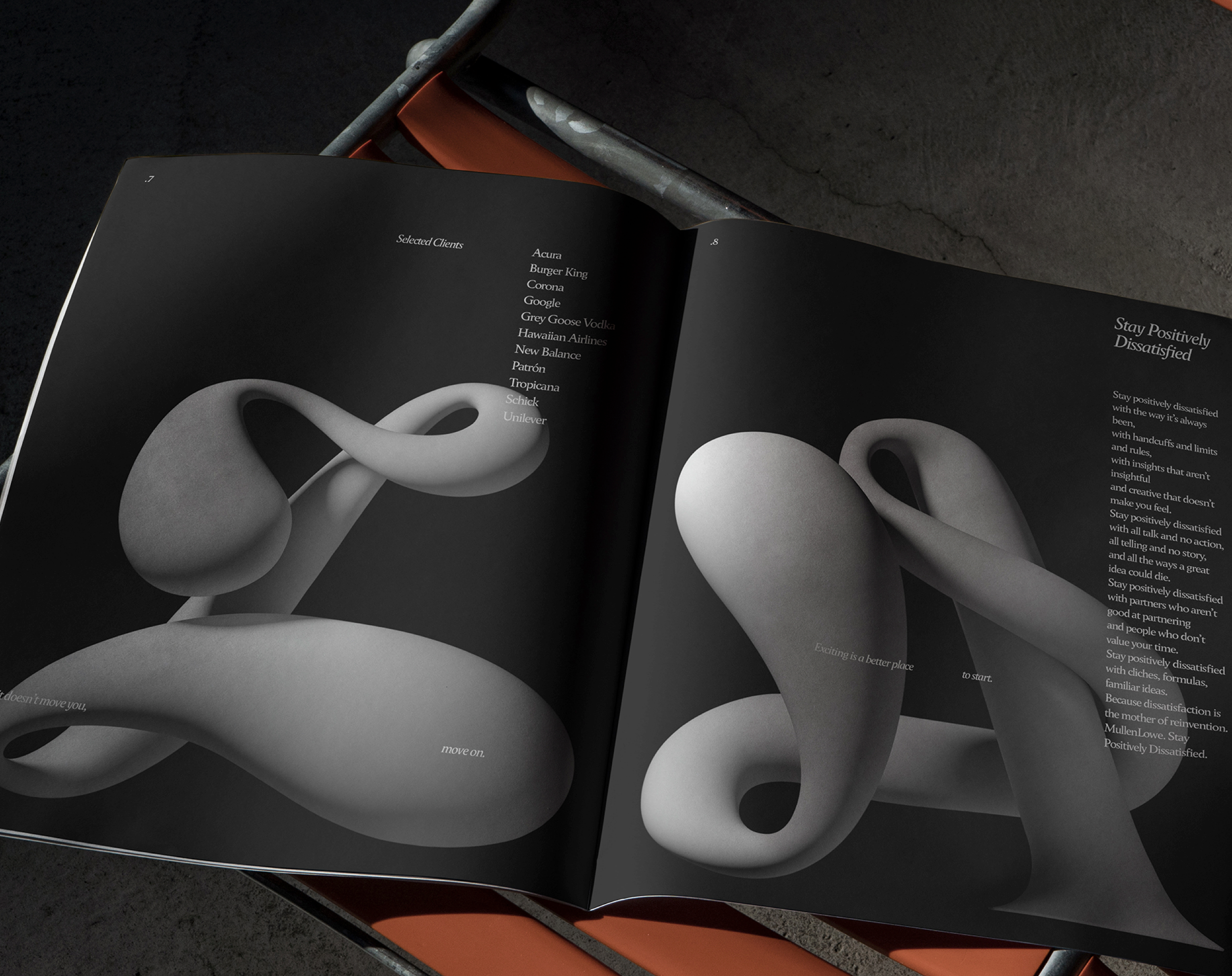 Magazine with 3D Typography