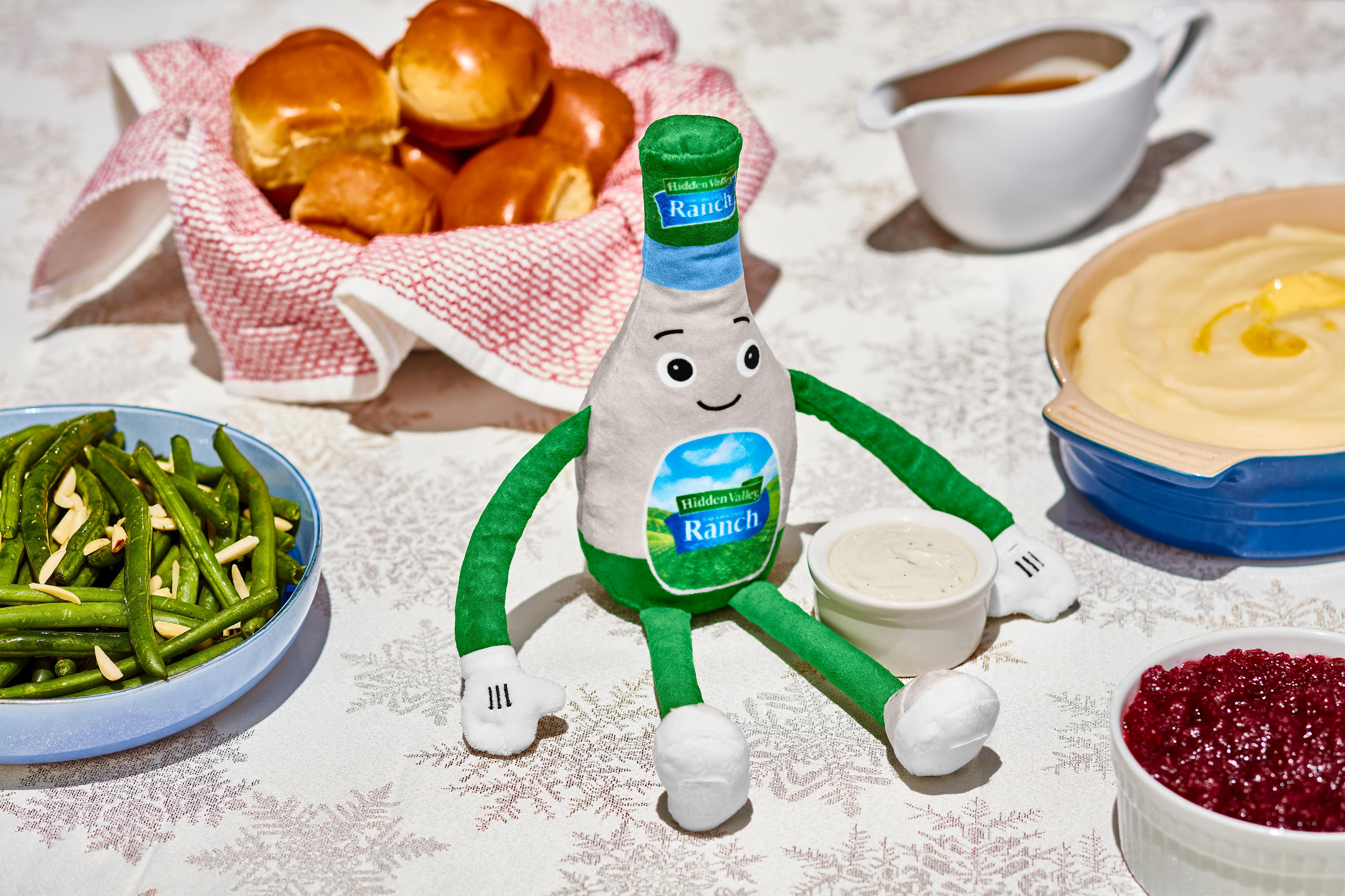 Ranchie on a table with a Holiday Spread