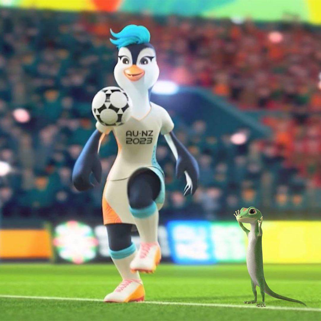 Gecko at soccer game