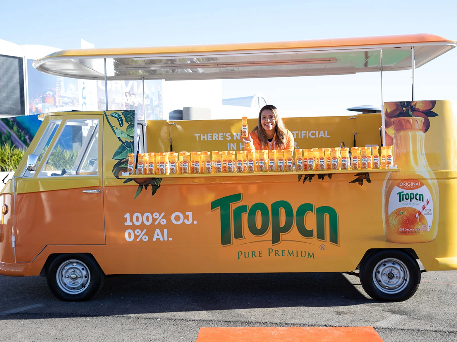 Tropicana juice truck at CES