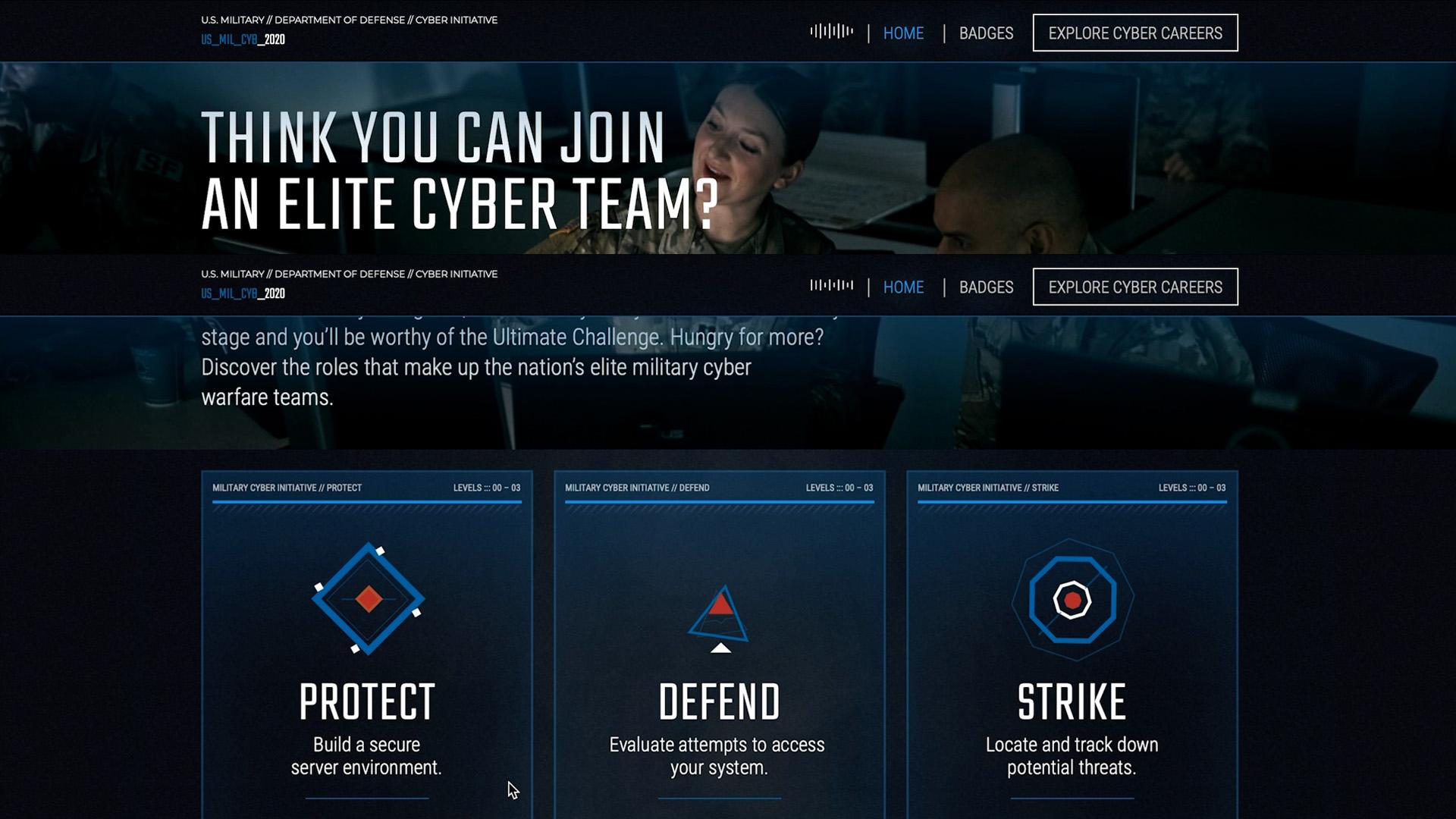 Cyber Team Landing Page
