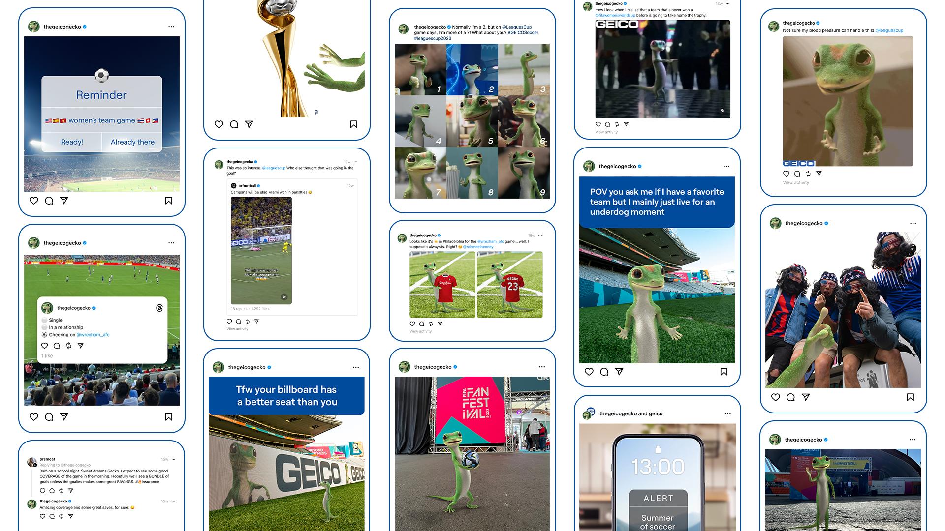 Collage of GEICO social