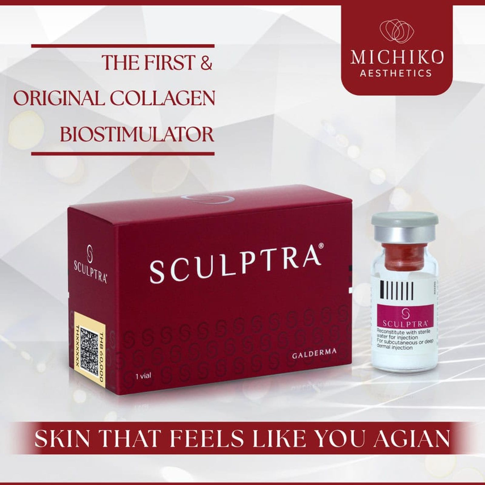 Sculptra product artwork from MICHIKO’s treatment guide