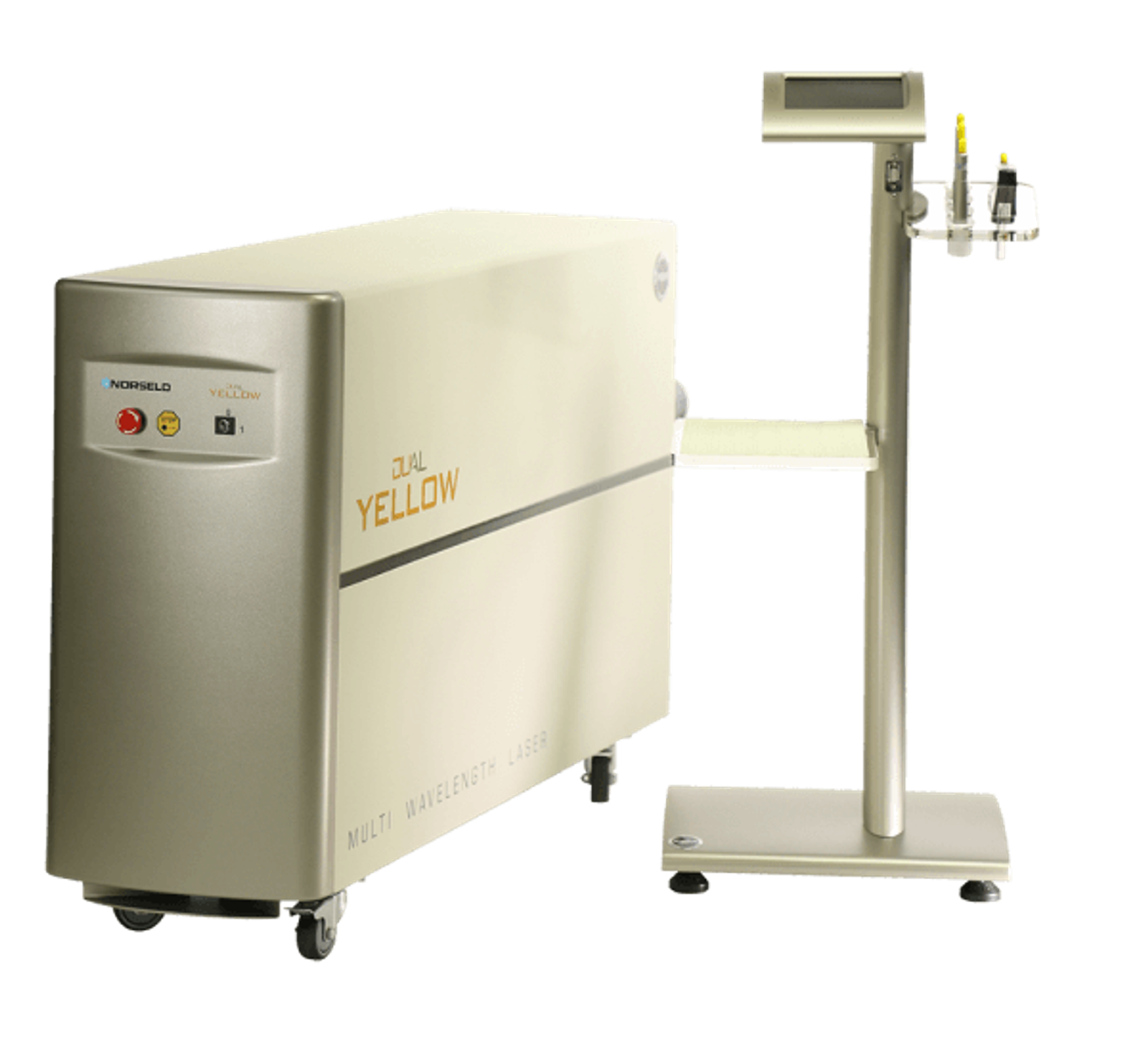 Dual Yellow laser platform shown by manufacturer Norseld