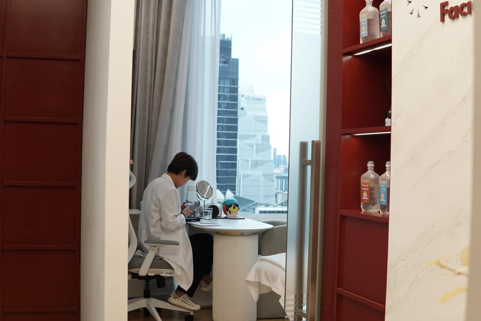 A doctor and client talking in a MICHIKO consultation room