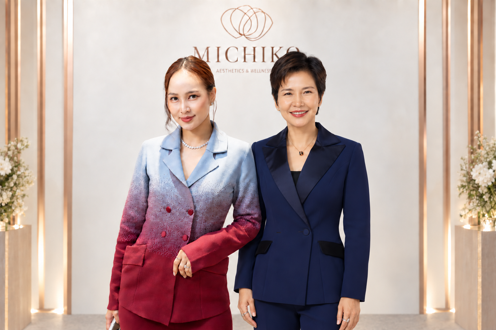 คุณศิริญญ์รดา เลืองวัฒนะวณิช และคุณหมอกิ๊ฟ ผู้ร่วมก่อตั้ง MICHIKO