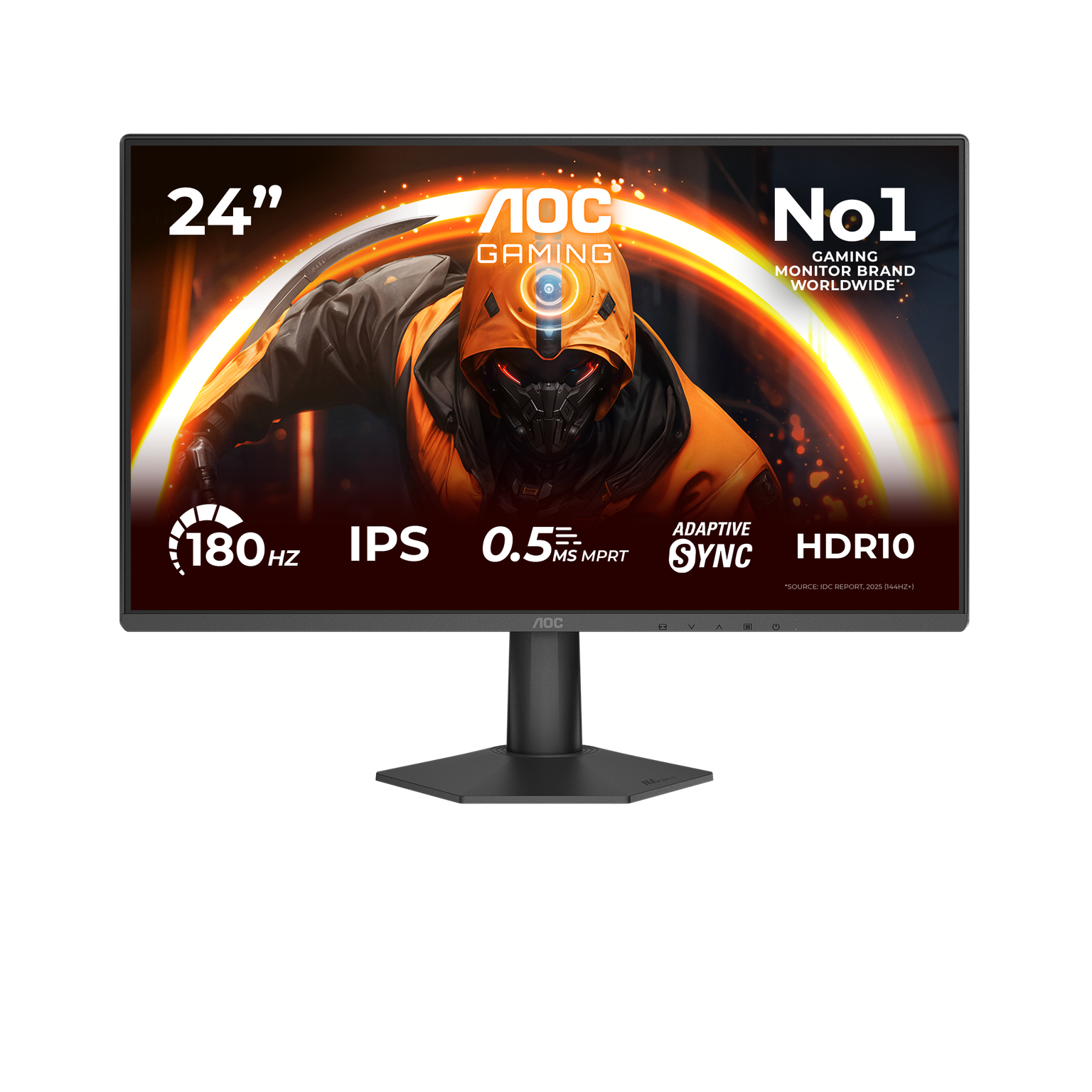 24” FHD IPS gaming monitor with 144Hz/ OC 180Hz refresh rate, 0.5ms ...
