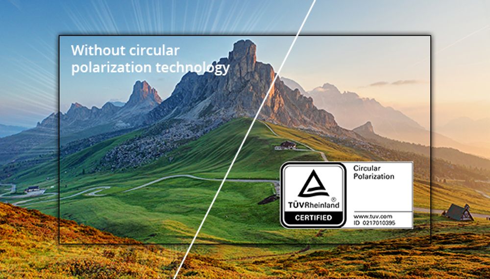 Circular Polarization for Comfortable Viewing