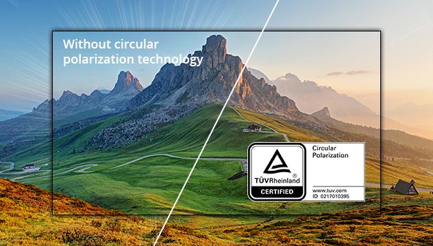 Circular Polarization for Comfortable Viewing