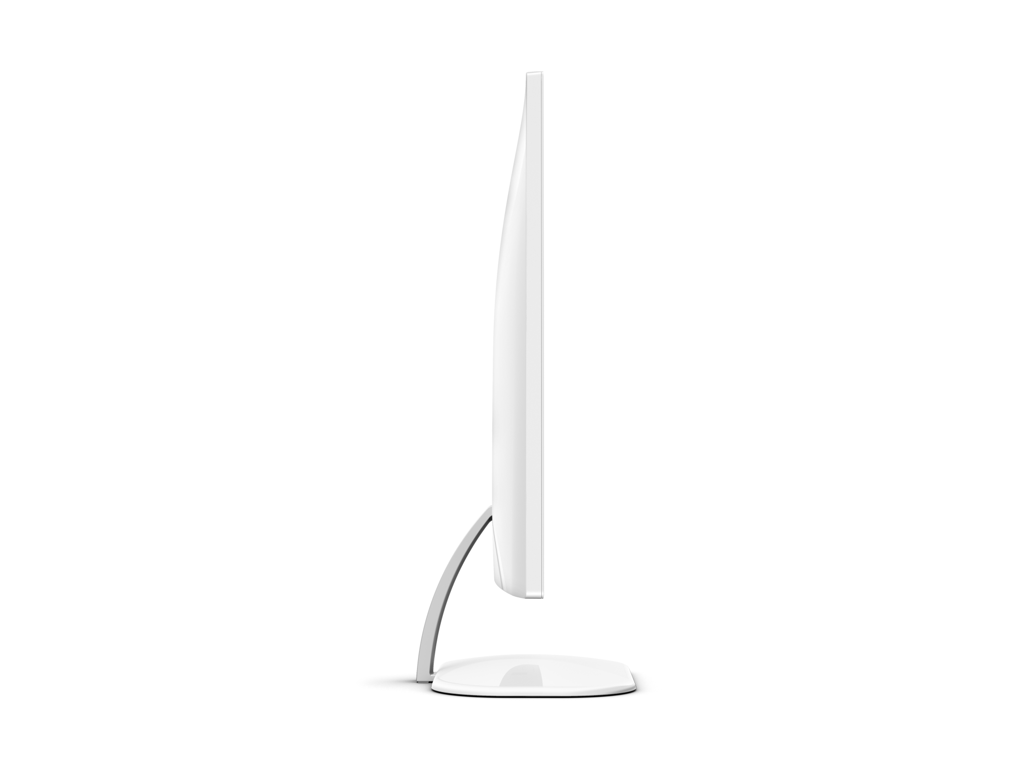 AOC Q32V3S/WS side profile showing the slim white panel and stand