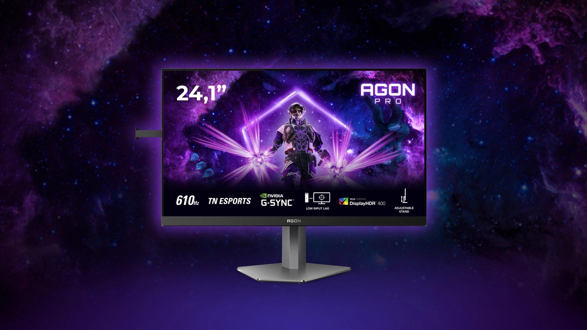 AOC AG246FK6 esports gaming monitor s 610 Hz refresh rateom, Fast TN panelom i Full HD rezolucijom za ultra-brzo kompetitivno igranje.