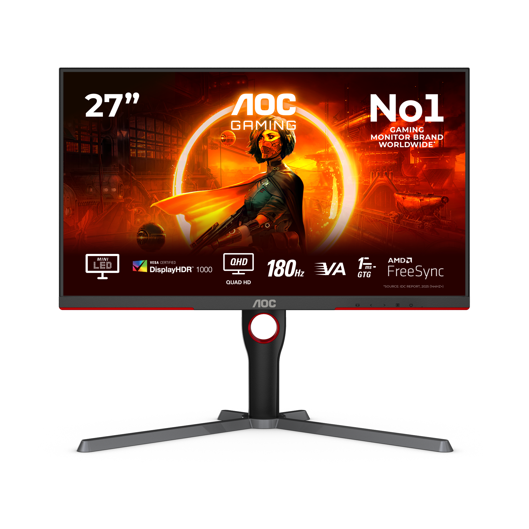 AOC Q27G3XMN Monitor - Thumbnail 4