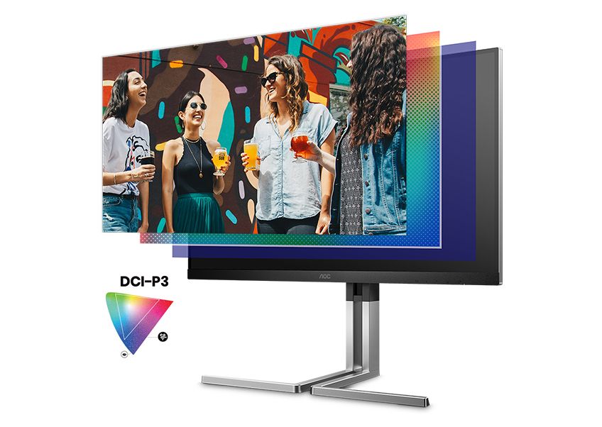 AOC Graphic Pro U3 Series Creator Monitor showcasing vibrant colors and sharp details, emphasizing its role in enhancing creative expression for artists and designers.