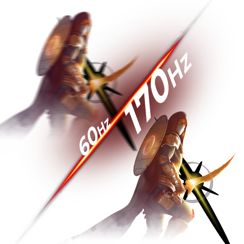 170Hz obnovovací frekvence