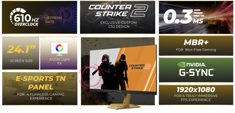 Become a Gaming-Optimized Weapon for your Team with 610Hz and 0.3ms