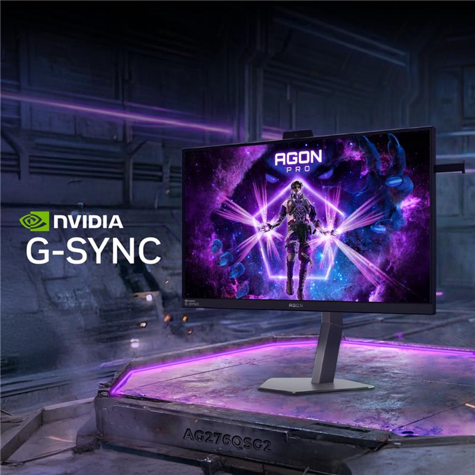 AGON by AOC gaming monitor displaying vibrant graphics, showcasing NVIDIA® G-SYNC® technology, setting a new standard for high-end competitive gaming.