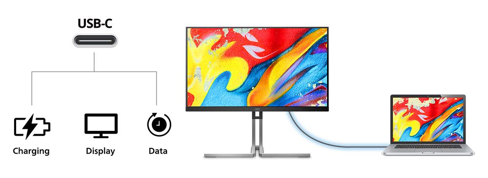 AOC Graphic Pro U3 Series Creator Monitor displaying vibrant digital artwork, showcasing the monitor's capabilities in redefining creative expression.