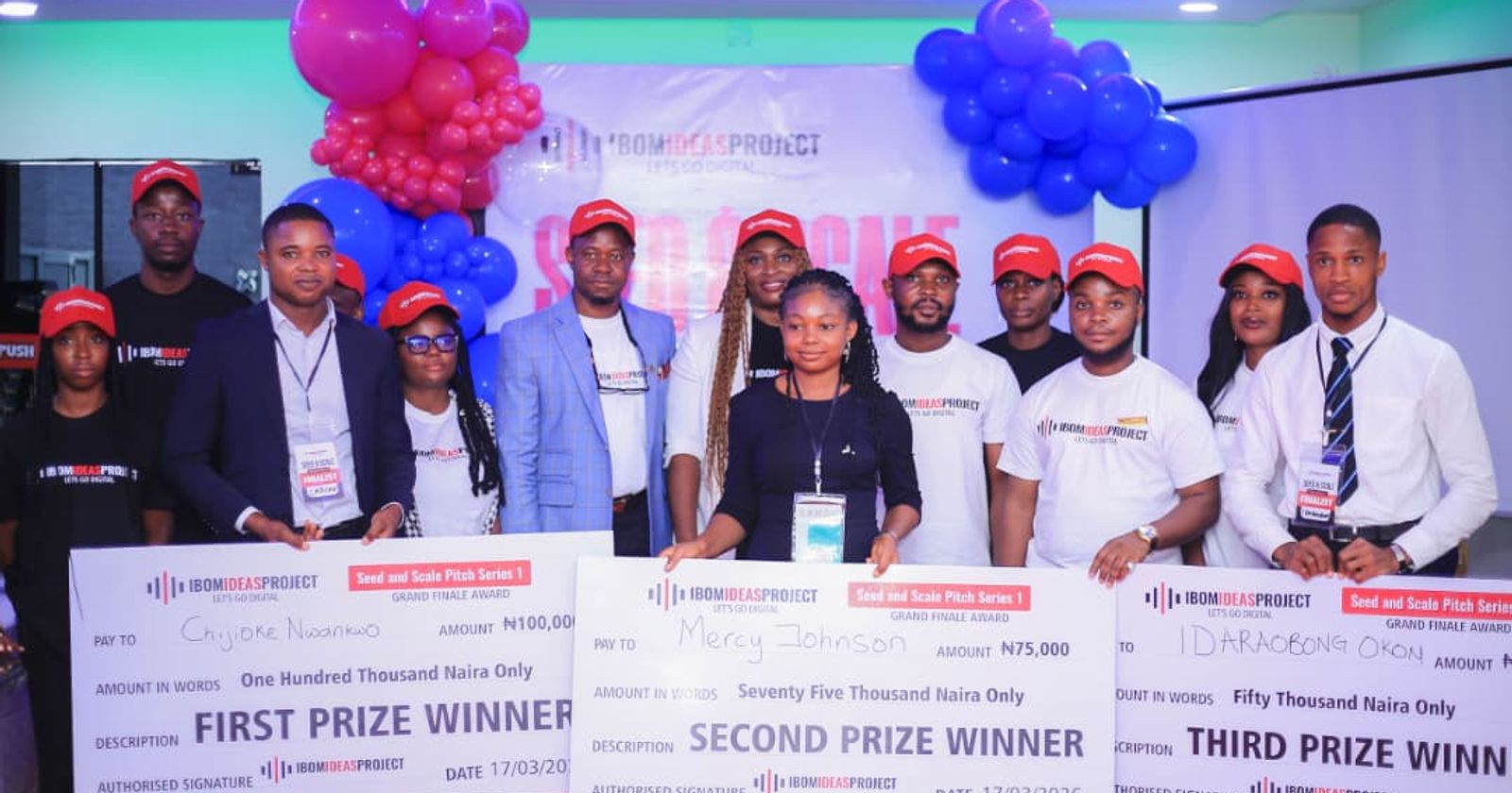 ibomideasproject team members and winners of pitch and scale