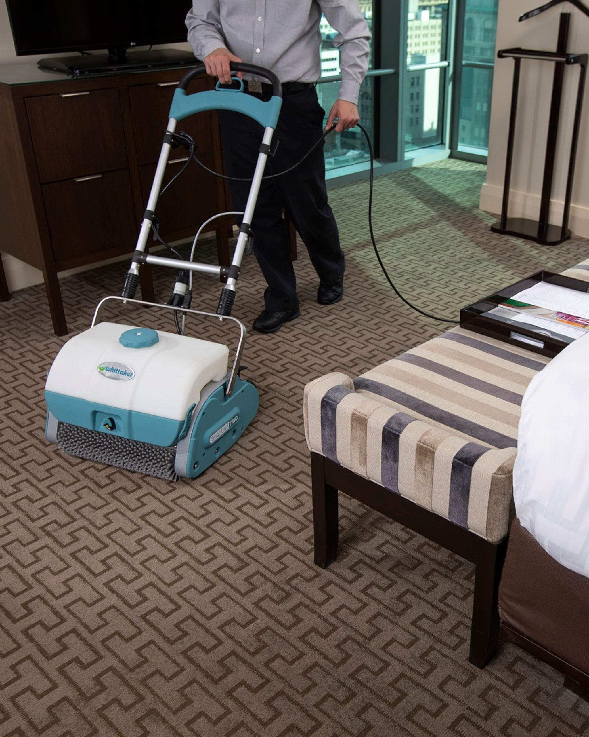 high-traffic carpet cleaning with Whittaker systems